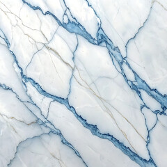 Naklejka premium Fine detailed macro image of classic white marble with sharp blue-gray lines and glossy sheen
