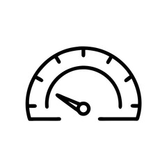 Speedometer Performance Gauge Icon Representing Acceleration, Speed Tracking, and System Monitoring