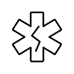 Obraz premium Star of Life Icon Representing Emergency Medical Services, First Aid Response, and Healthcare Assistance