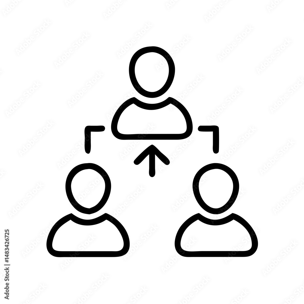 Poster Team Communication Icon Representing Collaborative Dialogue, Group Interaction, and Workplace Information Exchange