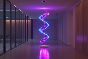 Modern DNA art installation