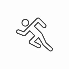running person icon sign vector
