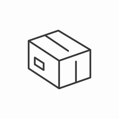 sealed shipping box icon sign vector