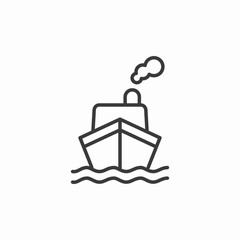 ship sailing steam icon sign vector