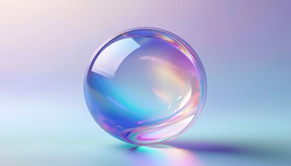  iridescent soap bubble cluster on pastel background for abstract web design, print, branding, or digital art concept