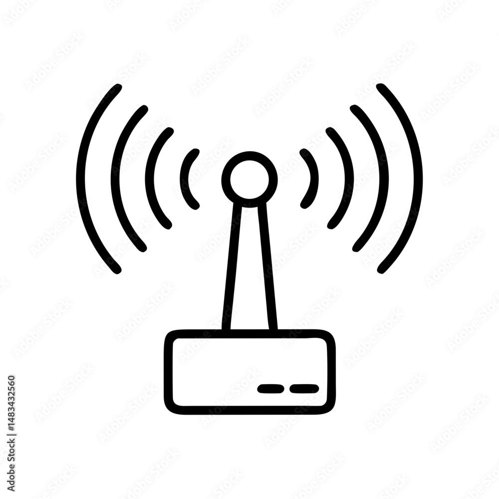 Fototapete Wireless Mouse Device Icon Representing Computer Peripheral for Cordless Navigation and Digital Interaction