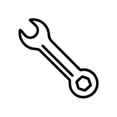 Wrench Tool Icon Representing Repair, Maintenance, and Mechanical Work