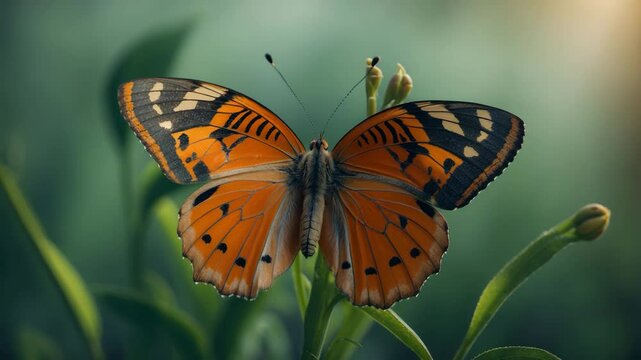 The Tawny Coster is a diminutive butterfly characterized by its leathery wings, commonly seen in habitats. It belongs to the butterfly family and displays a feeble, fluttering.
