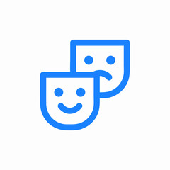 theater masks icon sign vector