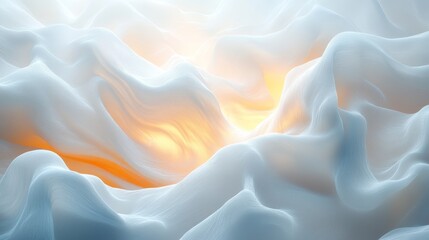 Obraz premium Radiant, luminous folds of ethereal fabric.