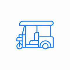 tuk tuk icon sign vector
