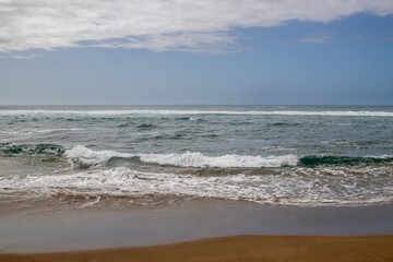 Atlantic ocean sand beach, Gran Canaria, Spain