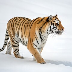 Fototapeta premium tiger in the snow