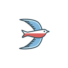 A swallow in the form of the logo of the American football team