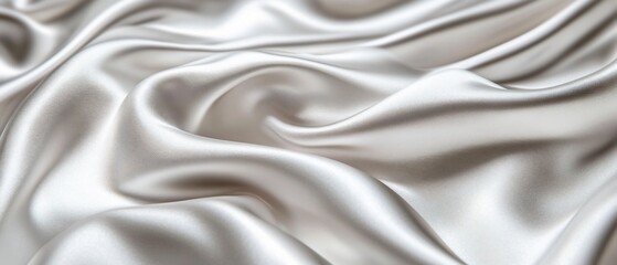 Obraz premium Rippling creamy fabric soft folds shimmer