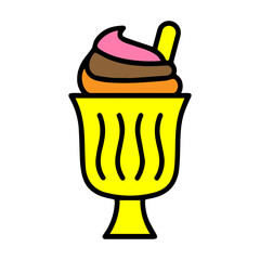 yellow ice cream icon