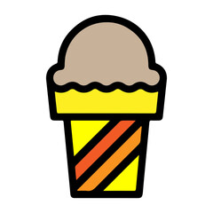 yellow ice cream icon