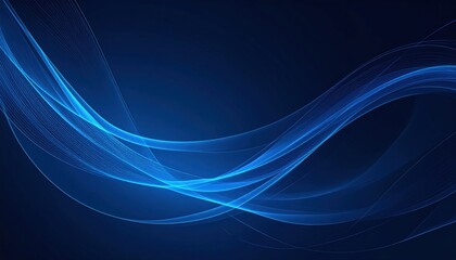 Naklejka premium Abstract Glowing Blue Waves Design