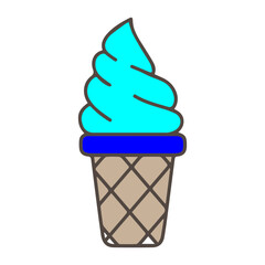 blue ice cream icon