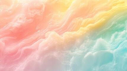 Obraz premium Abstract Fluid Art - Gradient Colors - Peach, Yellow, Blue