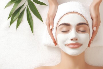 Relaxing facials promoting holistic wellness at a natural spa featuring diverse clients enjoying skincare