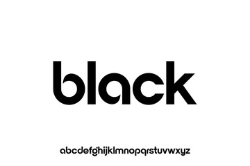 word of black . modern minimalist clean alphabet font. lowercase bold typography vector illustration design	
