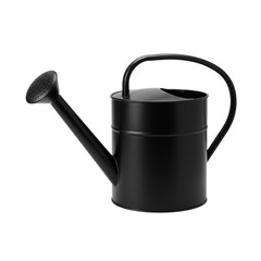 Black watering can isolated on transparent background, use cases
