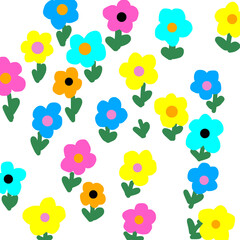seamless pattern with flowers