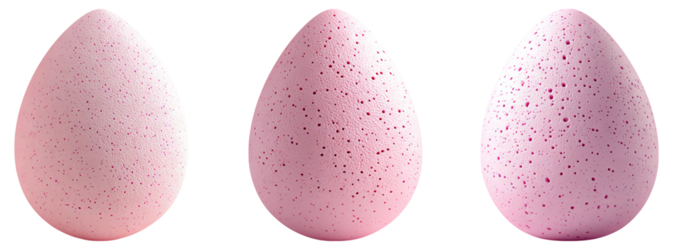 Pink Speckled Egg Isolated on Transparent Background for Design Use
