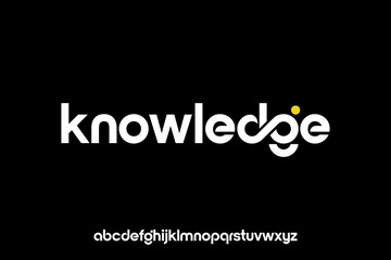 word of knowledge . modern minimalist clean alphabet font. lowercase bold typography vector illustration design © poncotanstd