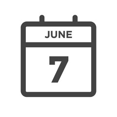 June 7 Calendar Day or Calender Date - Deadline or Appointment
