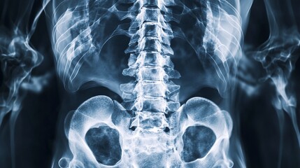 X-ray of the spine and pelvis