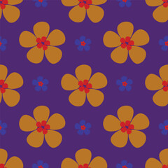 Elegant trendy vector ditsy floral seamless pattern design of beautiful abstract flowers and leaves. Foliage repeat texture background. Suitable for wallpaper, surface printing and textile