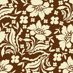 Digital textile design Beautiful ethnic style colorful seamless floral hand made pattern ready for print
