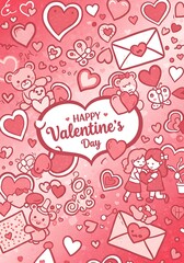 Pink Hearts & Sweet Dreams AI Generated