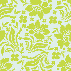 Colorful hand draw flowers seamless pattern for fabric textile