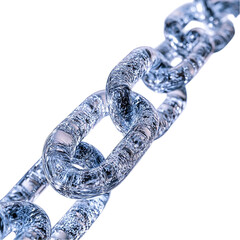 blue chain isolated on white background