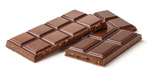 Fototapeta premium Broken Milk Chocolate Bar, Close-up, Sweet Treat, Confectionery Photography, Food Photography Chocolate, Confectionery