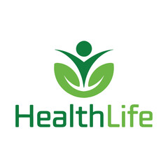 Vector logo design. Wellness and healthy, circle line logo with wellness people concept