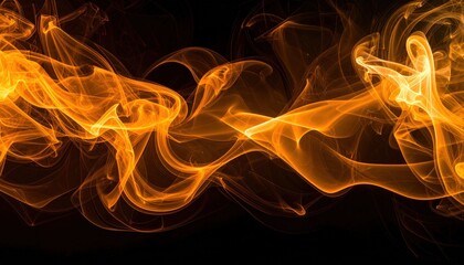 Abstract Orange and Gold Energy Flow