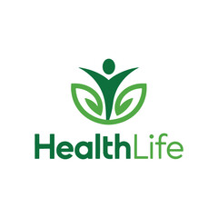Vector logo design. Wellness and healthy, circle line logo with wellness people concept
