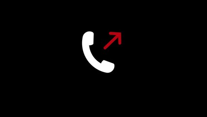 Outgoing phone call icon