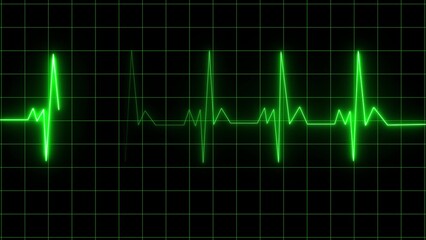 Abstract heartbeat and pulse rate signal icon