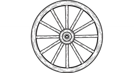 Vintage wagon wheel design
