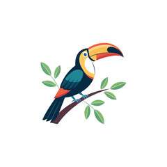 toucan-bird--white-background Toucan. Digital illustration for books and stories about animals. Simple, bright picture.

