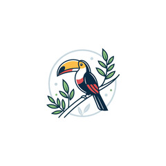 toucan-bird--white-background Toucan. Digital illustration for books and stories about animals. Simple, bright picture.

