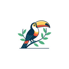 toucan-bird--white-background Toucan. Digital illustration for books and stories about animals. Simple, bright picture.

