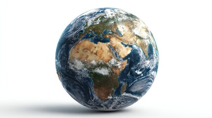 Earth globe, detailed view