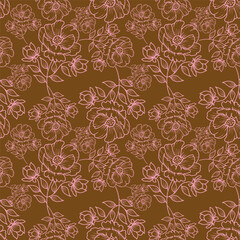 Digital textile design Beautiful ethnic style colorful seamless floral hand made pattern ready for print
