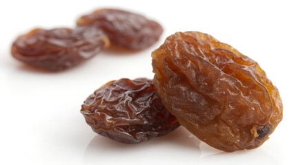 Obraz premium Single Raisin on White Background – Studio Isolated Shot
